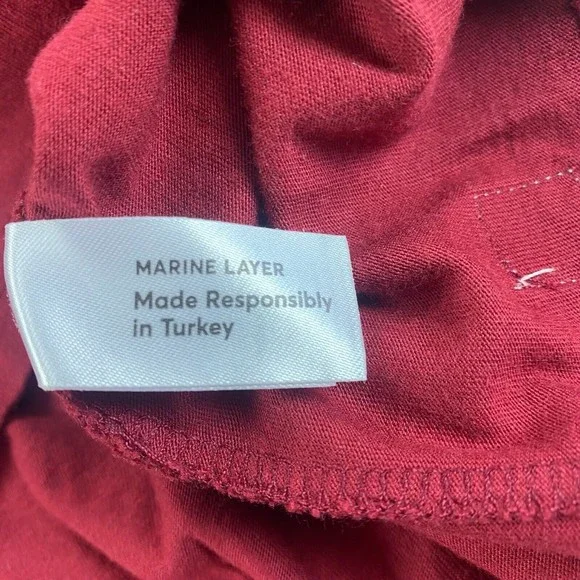 Marine Layer Men's Jacob Pieced Long Sleeve Crew Neck Shirt Size M/L Med Large - Picture 9 of 10